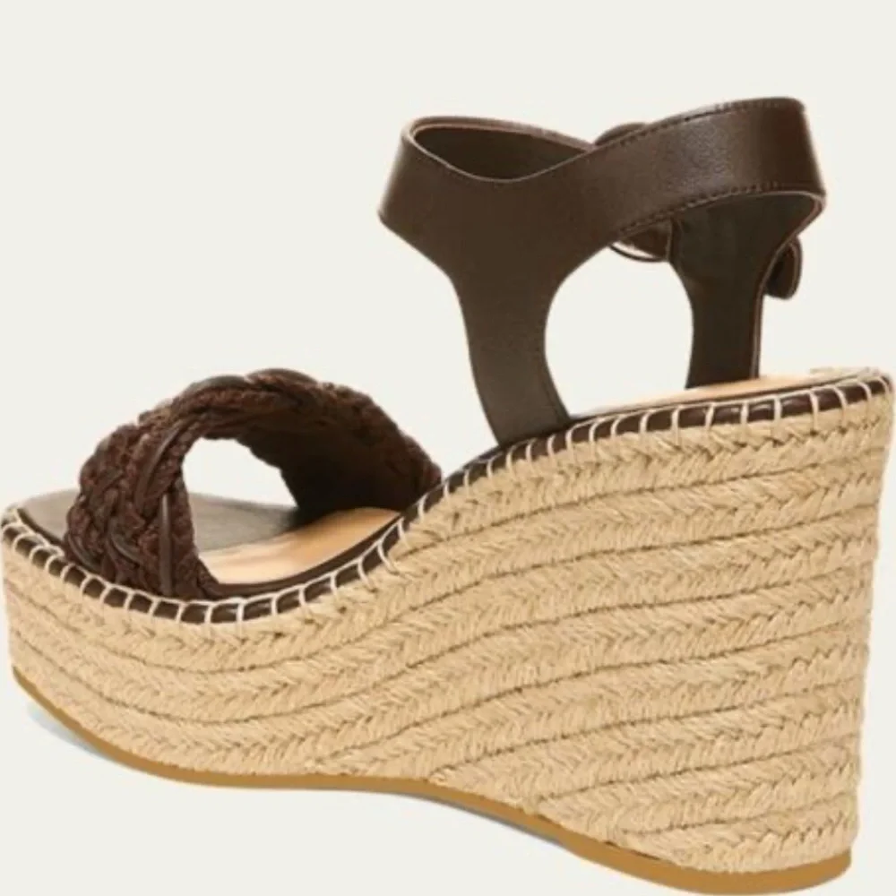 🌹VERONICA BEARD🌹 Reema Espadrille Wedge Sandals Brown Size: 11M